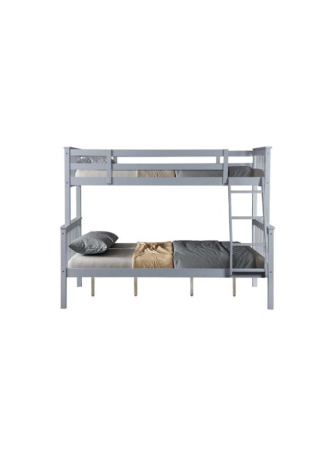 DANUBE HOME Derby 90X200/120X200 Solidwood Twin Bunk Bed Sturdy Modern Design Wooden Single Bed Frame Furniture Comfortable Bed (Mattress Not Included) Made In Malaysia L210Xw129Xh163Cm-Grey - Image 3