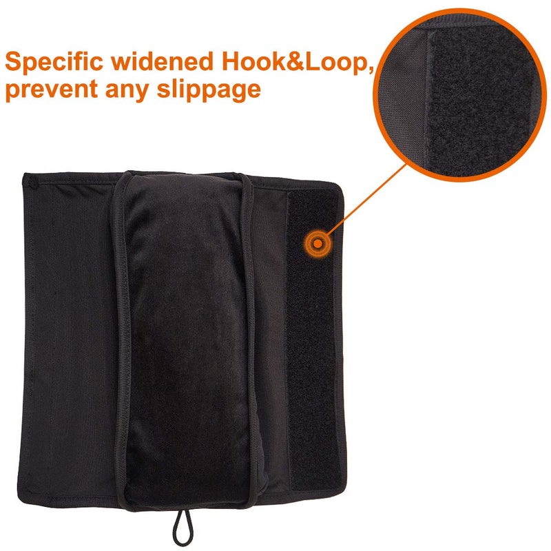 COOLBEBE Seat Belt Pillow for Kids, Extra Soft Support Travel Pillow for Head Neck and Shoulder in Car, Universal Carseat Strap Cushion Pads for Childs Baby People Adults, Black - Image 4