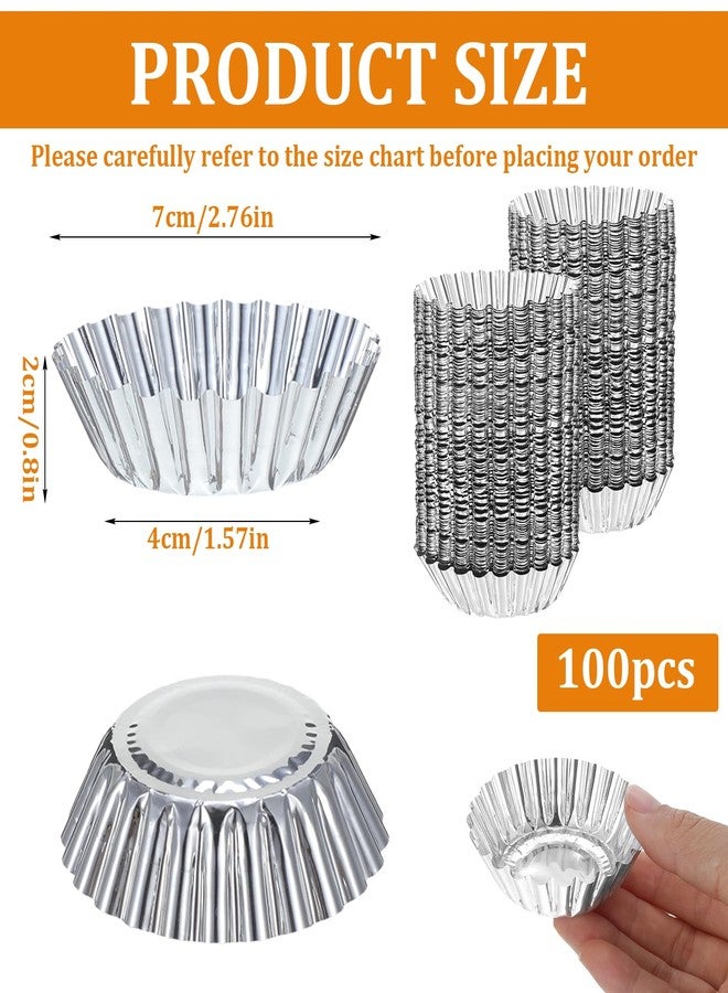LLOUSSAK 100 Pack Mini Pie Tins, Disposable Mini Pie Pans, Aluminum Foil Tart Pans for Baking Small Pies Tarts(Chrysanthemum Style) - Image 2