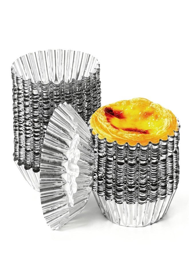 LLOUSSAK 100 Pack Mini Pie Tins, Disposable Mini Pie Pans, Aluminum Foil Tart Pans for Baking Small Pies Tarts(Chrysanthemum Style) - Image 1