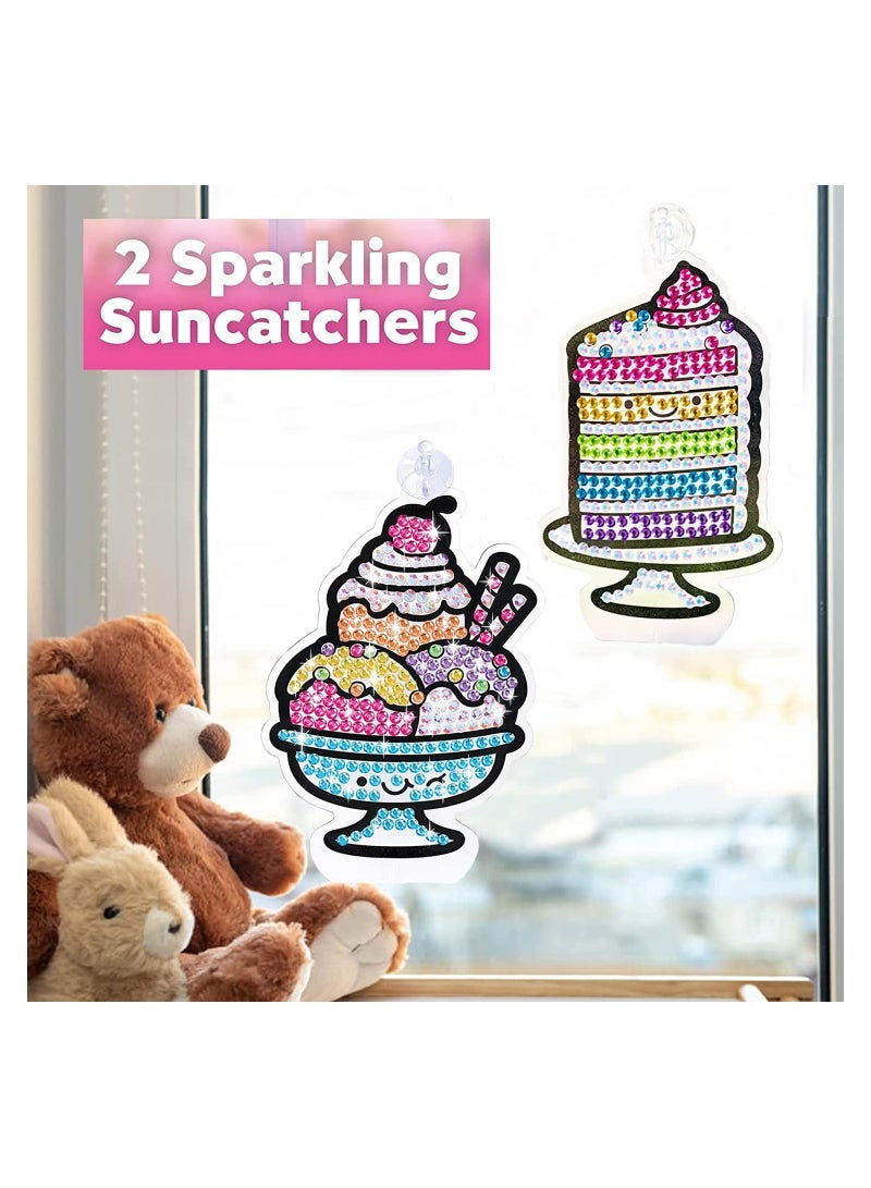 Excefore Big Gem Diamond Painting Kit Kids Diamond Art with 12 Sweets Diamond Painting Stickers 2 Suncatchers Diamond Craft Kits Art Set for Girls Boys Age 4-12 - Image 4