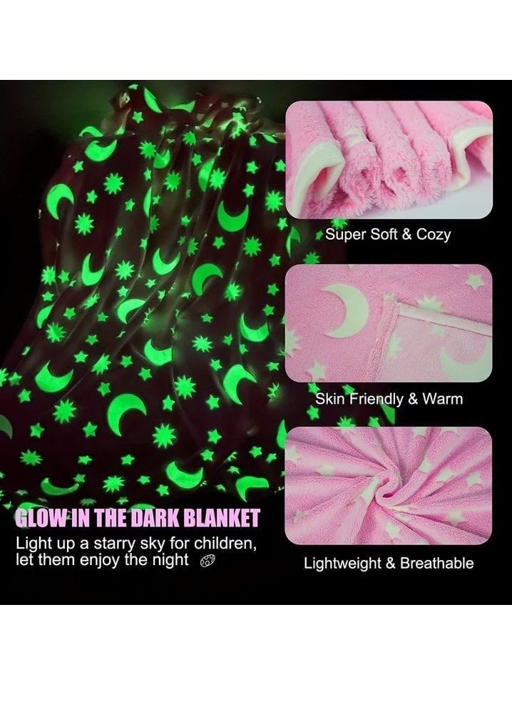 Generic Baby Blanket size110*90cm color pink & Glow  - Image 3