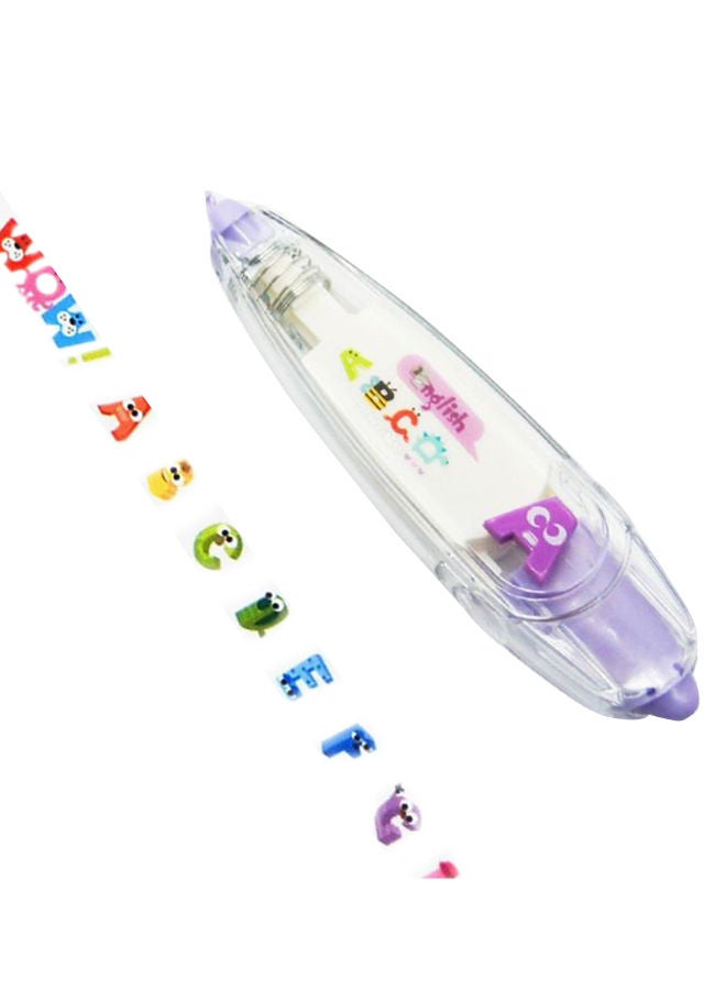 نيبمينينت شريط تصحيح لاصق يعمل بالدفع بتصميم رسومات كرتونية مبتكرة أبيض/ شفاف/ أرجواني