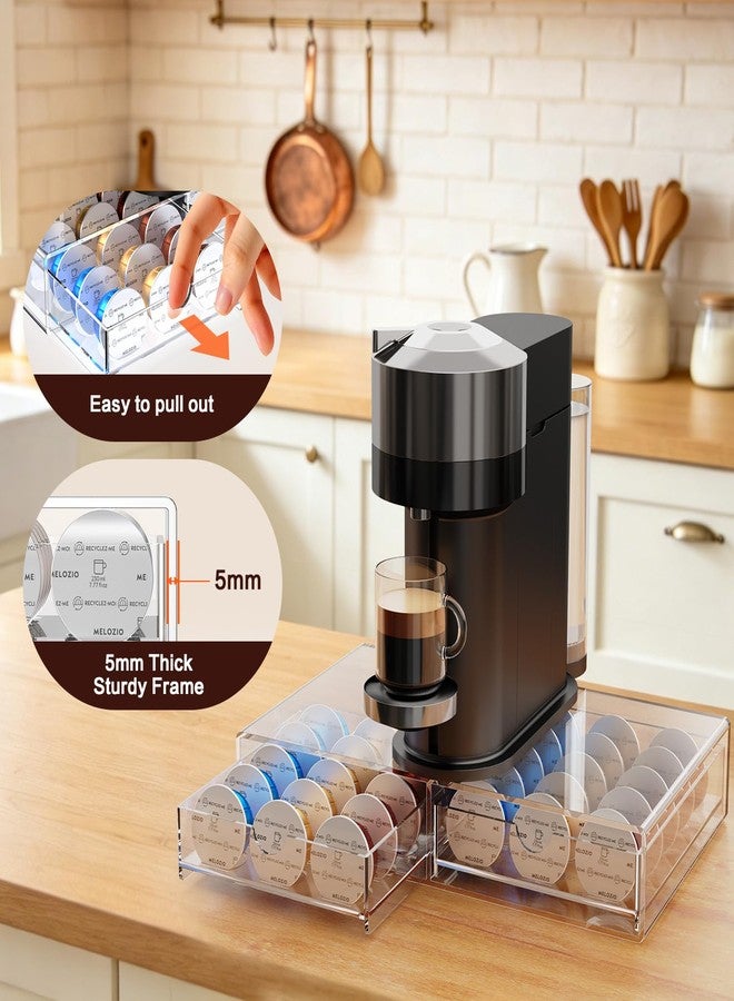iMMDOKIN Compact Acrylic Coffee Pods Drawer Organizer Compatible with Nespresso Vertuo Pods, Easy to See Available Pods Options, Smooth Pull-Out, Holds 30 Capsules for Small Countertop - Image 5
