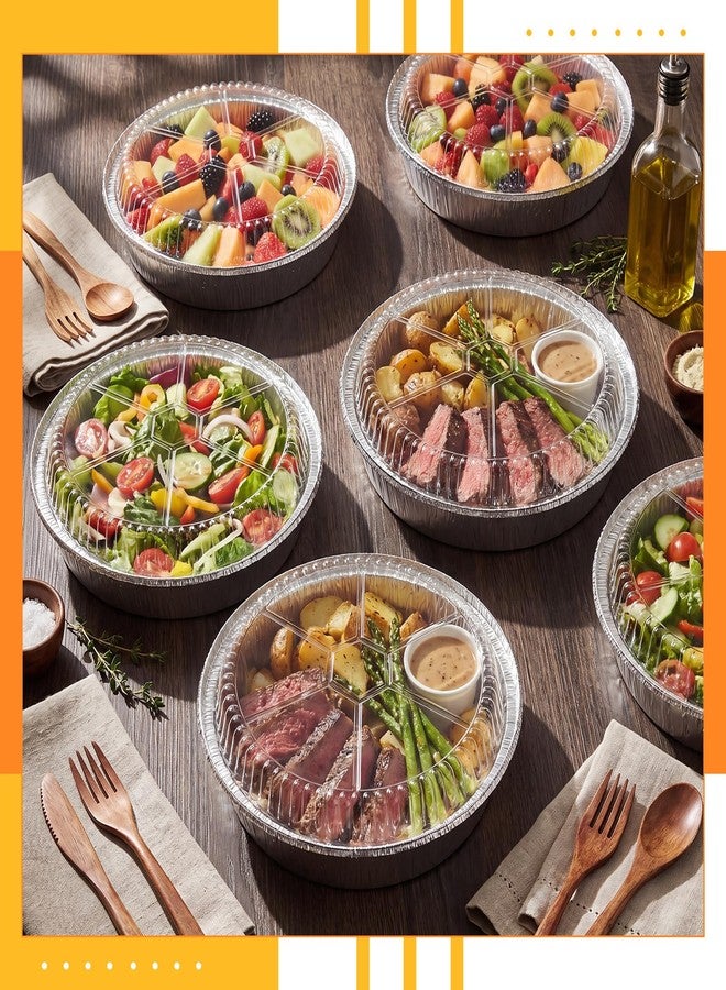 Yiyiring Yiyiring 20 Pcs Plastic Clear Lids for 9 Inch Aluminum Foil Pans, 1 Inch Height Disposable Dome Lids Only, Airtight Cover for Half Size Steam Table Pans, Catering, Baking, Food Storage - Image 5