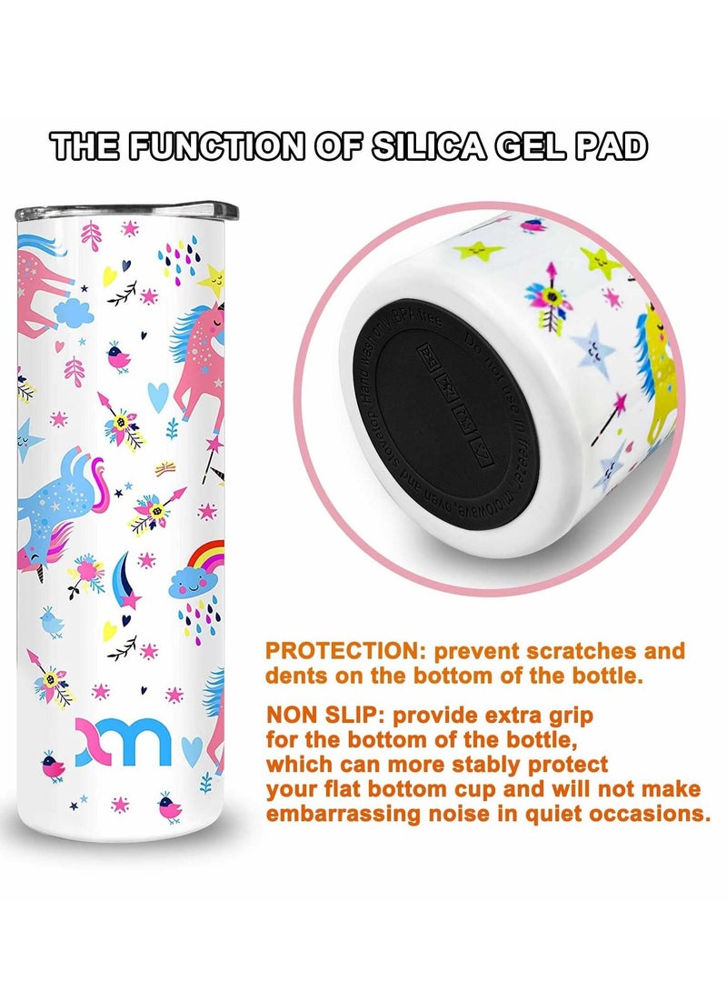 KASTWAVE قواعد مطاطية لأكواب التسامي، 24 قطعة من الجزء السفلي من السيليكون الواقي المضاد للانزلاق مع لاصق 3M لأكواب النبيذ، والبهلوانات النحيفة، وبرطمانات ماسون - Image 2