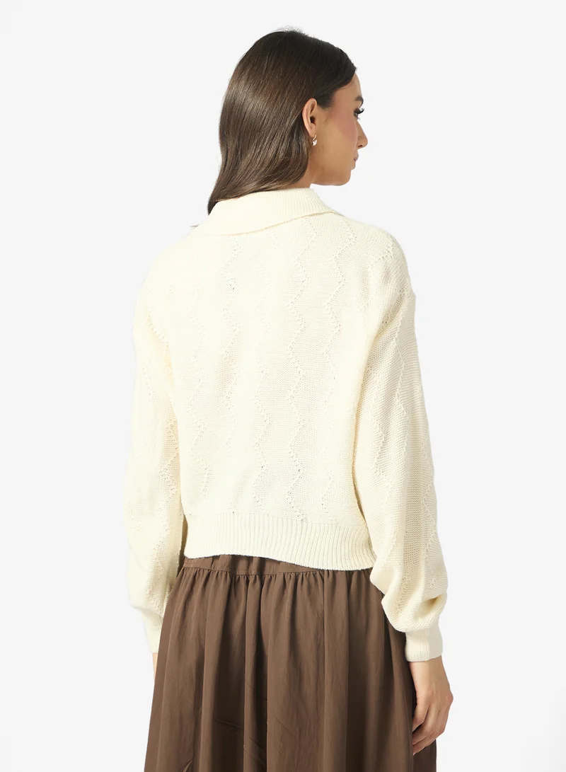 ELLA Sweater With Embellished collar