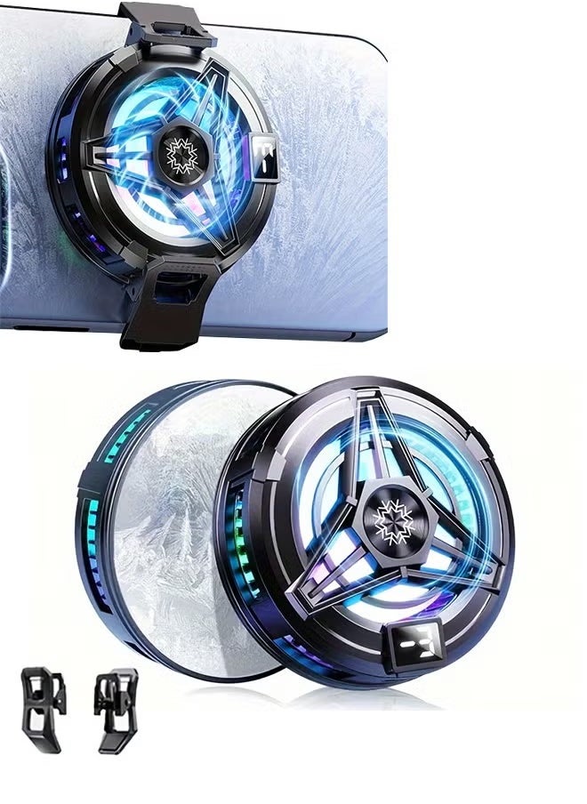 Sthxyfaith Phone Cooler, Phone Cooling Fan for Gaming, 3 Modes, Adsorption Design, Semiconductor Phone Cooler with RGB Light,Mini Phone Cooler for Mobile Phone Tablet PC  - Image 1