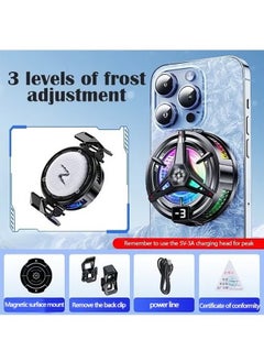 Sthxyfaith Phone Cooler, Phone Cooling Fan for Gaming, 3 Modes, Adsorption Design, Semiconductor Phone Cooler with RGB Light,Mini Phone Cooler for Mobile Phone Tablet PC  - Image 2
