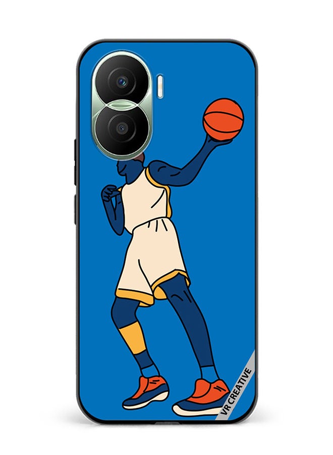VR CREATIVE Protective Case Cover For Honor Play7T Pro Basketball Player In Action With Ball Design Multicolour - Image 1