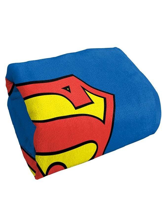 LOGOVISION Superman Classic Logo Officially Licensed Beach Towel 30" X 60" - Image 3