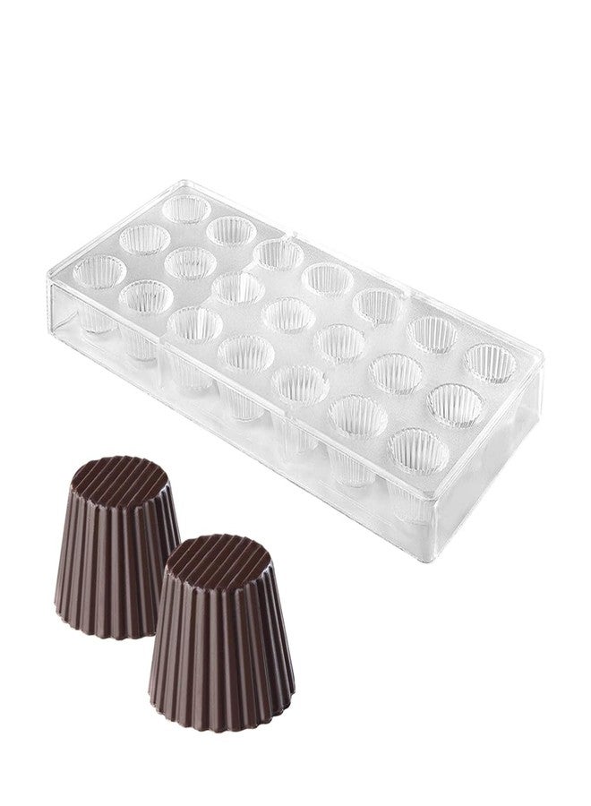 TUKE Chocolate Mold 21 Cavity Polycarbonate Cup Maker for Candy, Baking & Desserts - Reusable, Dishwasher Safe, Professional Grade Chocolate Molds for Home & Commercial Use (A_ Cup) - Image 1