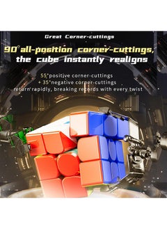 MoYu Rs3M V5 2023 Ball Core 3X3 Speed Cube With Robot-Shape Display Box, 3X3 Puzzle Cube Stickerless Rs3M V5 Maglev Master Cube  - Image 5