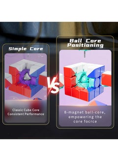 MoYu Rs3M V5 2023 Ball Core 3X3 Speed Cube With Robot-Shape Display Box, 3X3 Puzzle Cube Stickerless Rs3M V5 Maglev Master Cube  - Image 3