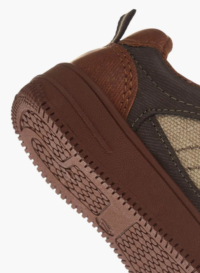 LBL by Shoexpress Panelled Sneakers With Hook And Loop Closure