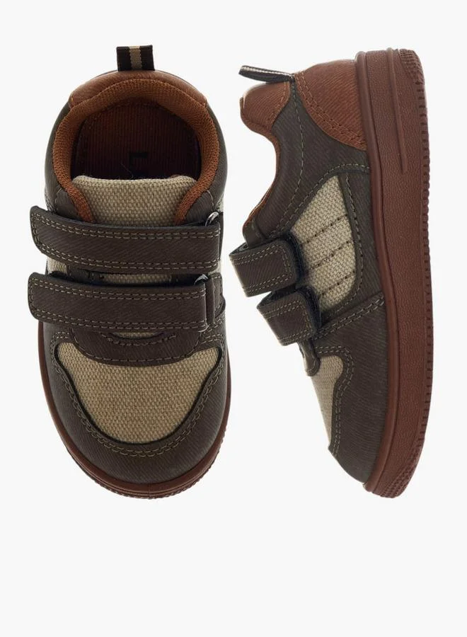 LBL by Shoexpress Panelled Sneakers With Hook And Loop Closure