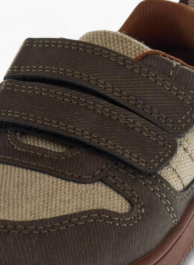 LBL by Shoexpress Panelled Sneakers With Hook And Loop Closure