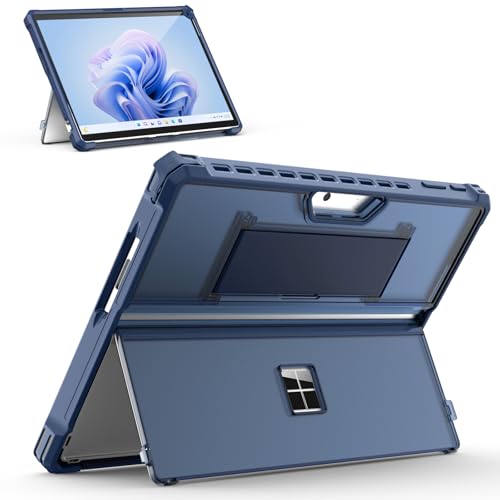 MoKo Case for Microsoft Surface Pro 11 Surface Pro 10 Surface Pro 9 13 Inch AllinOne Rugged Cover with Kickstand Protective Case Compatible with Type Cover KeyboardBlue - Image 1