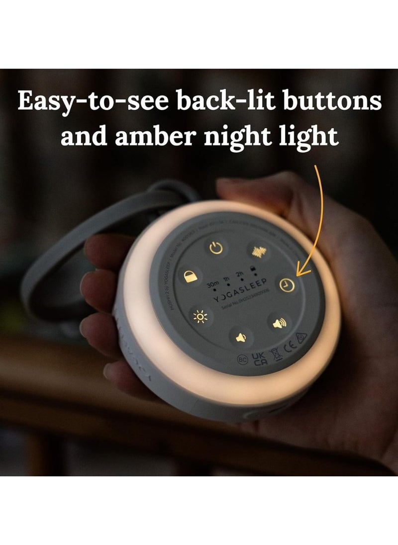 Yogasleep Yogasleep Hushh 2 Portable Sound Machine For Baby and Kids, Backlit Buttons & Night Light, More Durability, 6 Soothing Natural Sounds, Easy To Use Timer, Volume Control & Toddler Lock, Noise Canceling  - Image 5