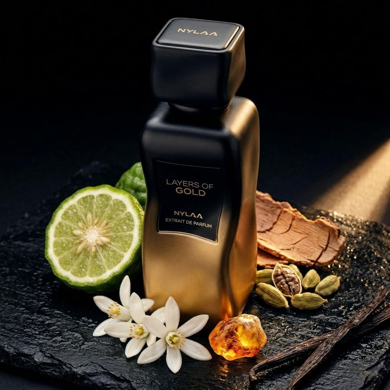 نيلا أنا رصاصي نيلا - عطر لايرز أوف جولد إكسترا دو بارفان 100 مل للجنسين - مزيج من العنبر والخشب - Image 5