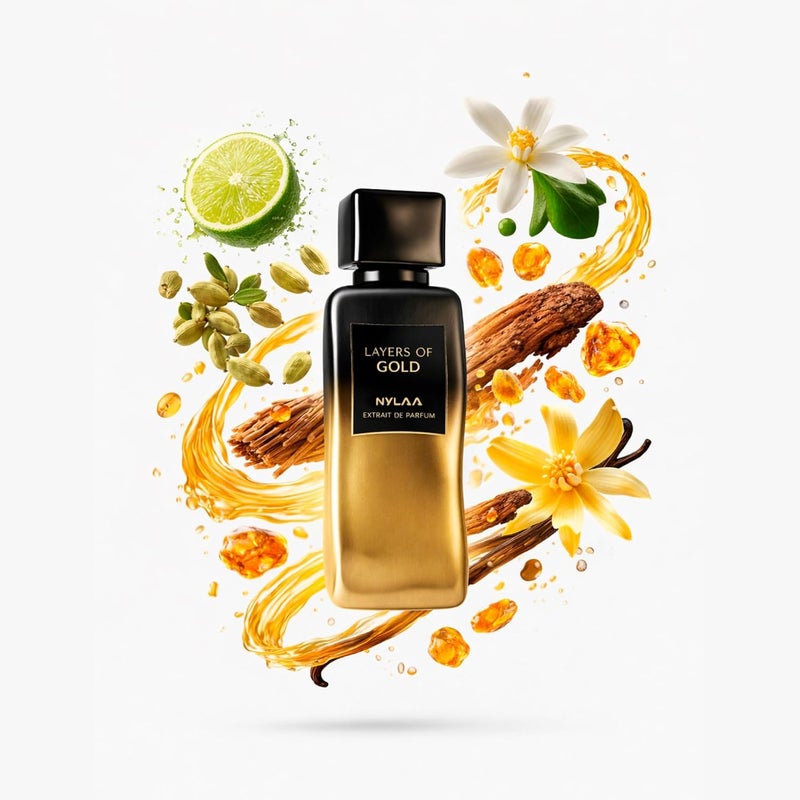 نيلا أنا رصاصي نيلا - عطر لايرز أوف جولد إكسترا دو بارفان 100 مل للجنسين - مزيج من العنبر والخشب - Image 4