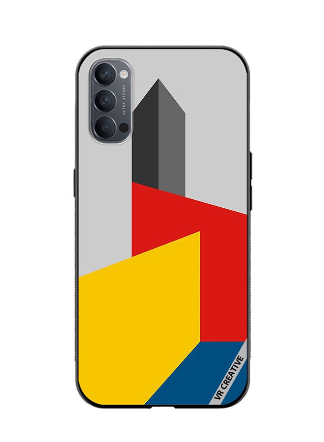 VR CREATIVE Protective Case Cover For Oppo Reno4 Pro 5G Bauhaus Tower Design Multicolour - Image 1