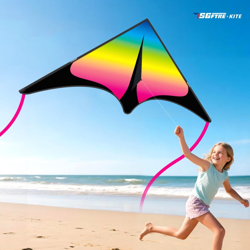 SGftre 3 Piece Set Butterfly Delta Octopus Kites for Kids and Adultsï¼ŒEasy to Fly for Outdoor Adults Children Line Kite for Kids Toy (Blue Dragon+ Delta+Octopus Red, 3) - Image 5