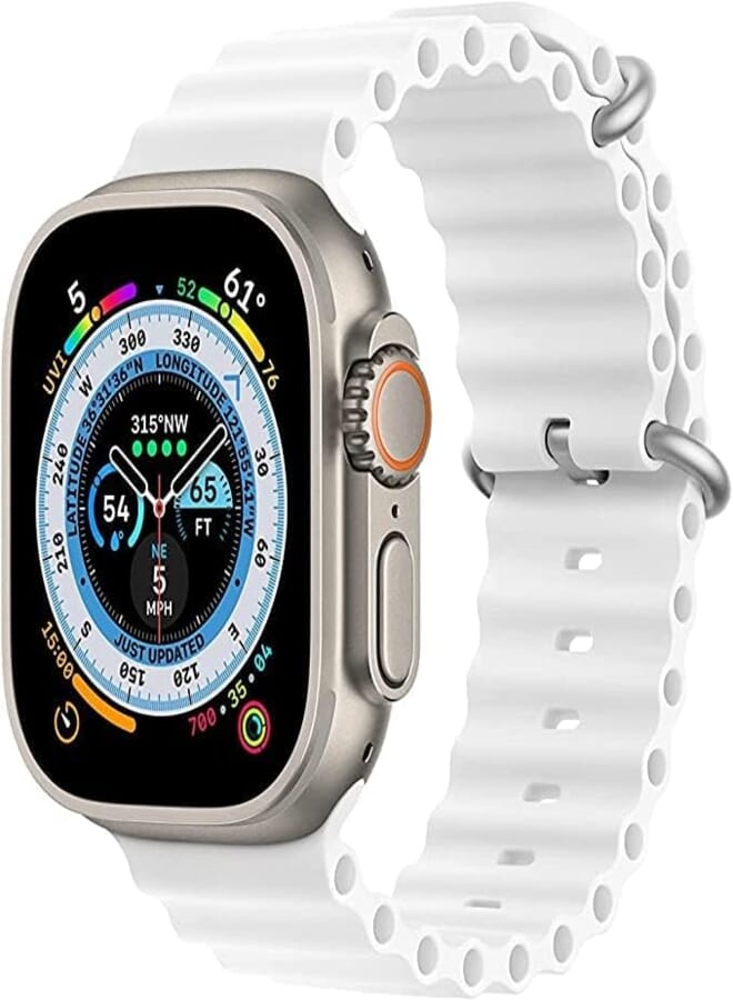 Compatible with Apple Watch 8 Ultra / 7/6/5/4/3/SE (White, 42/44/45/4/49)