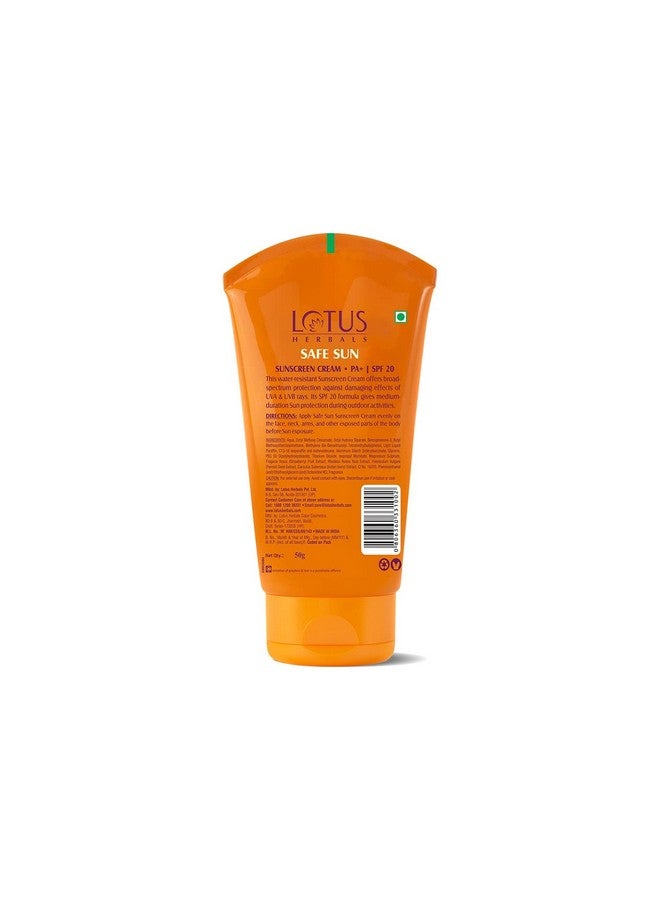 LOTUS HERBALS Safe Sun Sunscreen Cream Breezy Berry Spf 20 Pa+ Sweat & Waterproof Nongreasy 50Gwhite  - Image 2
