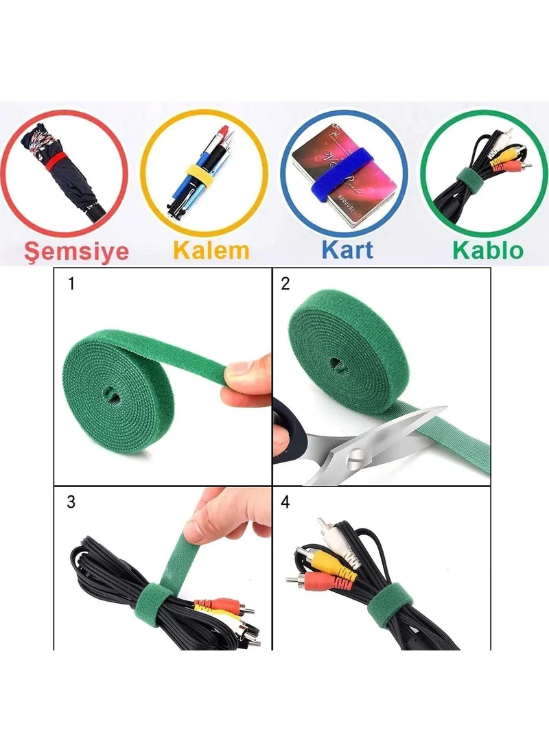 BarkoFix 5 Meters Velcro Cable Organizer Box Cable Fixer Hider Charging Cable Protector