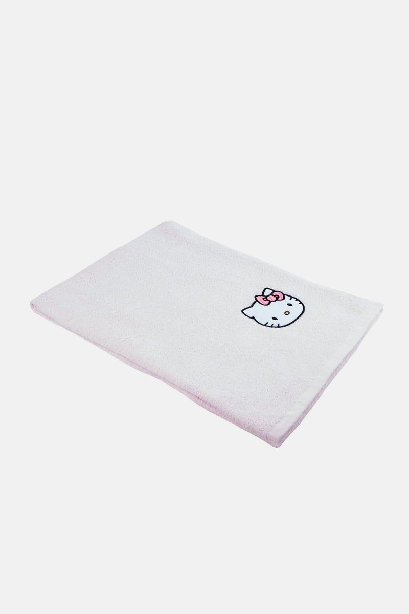 Hello Kitty Embroidered Hello Kitty Bath Towel, Pink - Image 2