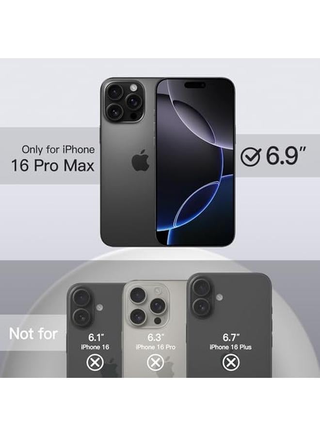 Jetech Magnetic Silicone Case For Iphone 16 Pro Max 6.9 Inch Compatible With Magsafe Silky Soft Touch Shock Absorbing Phone Cover With Camera Lens Full Protection Black - Image 1