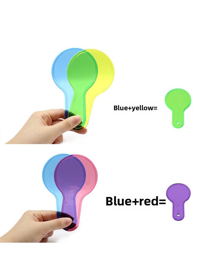 Transparent Six-color Handle Color Plate Color Light Transmission Plate Color Filter Plate Physical Science Experiment Teaching Toy-Color:Six-color Handle 6  - Image 4