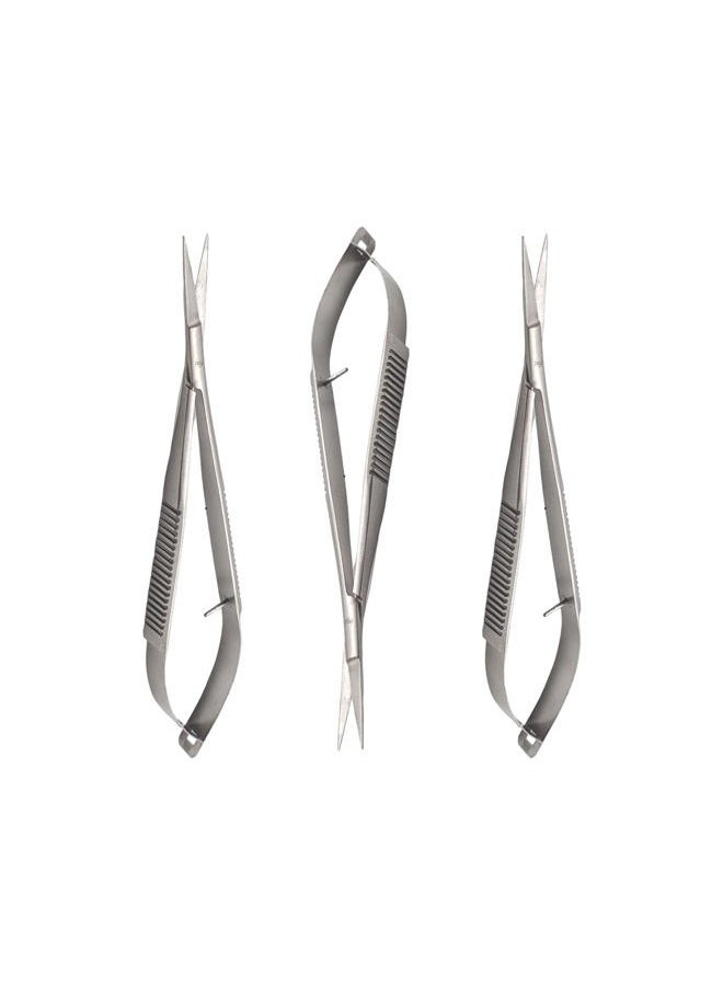 Artman Instruments 5.5 Castroviejo Scissors straight Set of 3 Micro thread cutting embroidery/Extra Sharp Squeeze Scissors for ENT Eye Skin Dental and Veterinary Surgeon/Spring Action micro scissors for Art and Craft - Image 1
