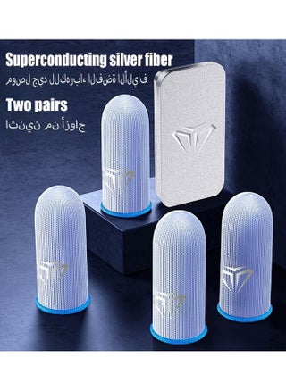 2 pairs of mobile game touch screen finger sleeves, finger sleeves, ultra-high sensitivity touch sensor, smooth operation, sweat-absorbent, odorless, breathable, seamless touch screen finger sleeves, suitable for Pubg and other games - pzsku/ZD556904672DE811E7604Z/45/_/1728658772/1013d383-96ec-47bc-af74-00147201e189