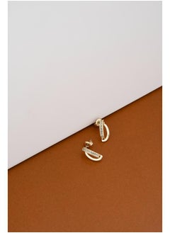 Karen Millen Oval Pave Chain Stud Earrings  - Image 3