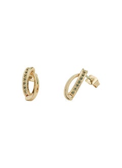 Karen Millen Oval Pave Chain Stud Earrings  - Image 2