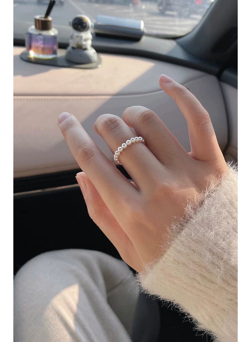 Millet bead ring, elastic band design Fashion Accessories