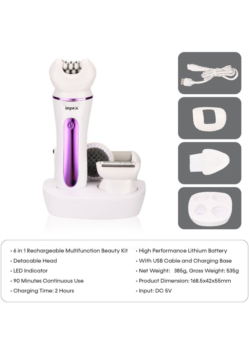 6 IN 1 Rechargeable Epilator Set (ISV3)