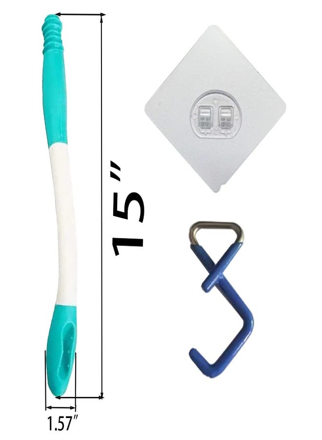 HENGXIA Wipe Assist, 15" Long Reach Comfort Wipe Holder, Ideal Self Wipe Assist Bottom Wiping Aid for Limited Mobilities, Extend Your Reach, Grips Toilet Paper or Pre-Moistened Wipes - Image 2