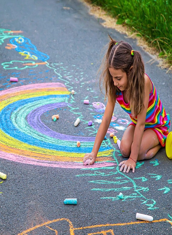 feela Jumbo Sidewalk Chalk, 72 Pack Non-Toxic Outdoor Chalk Set For Kids, 18 Colors - Image 4