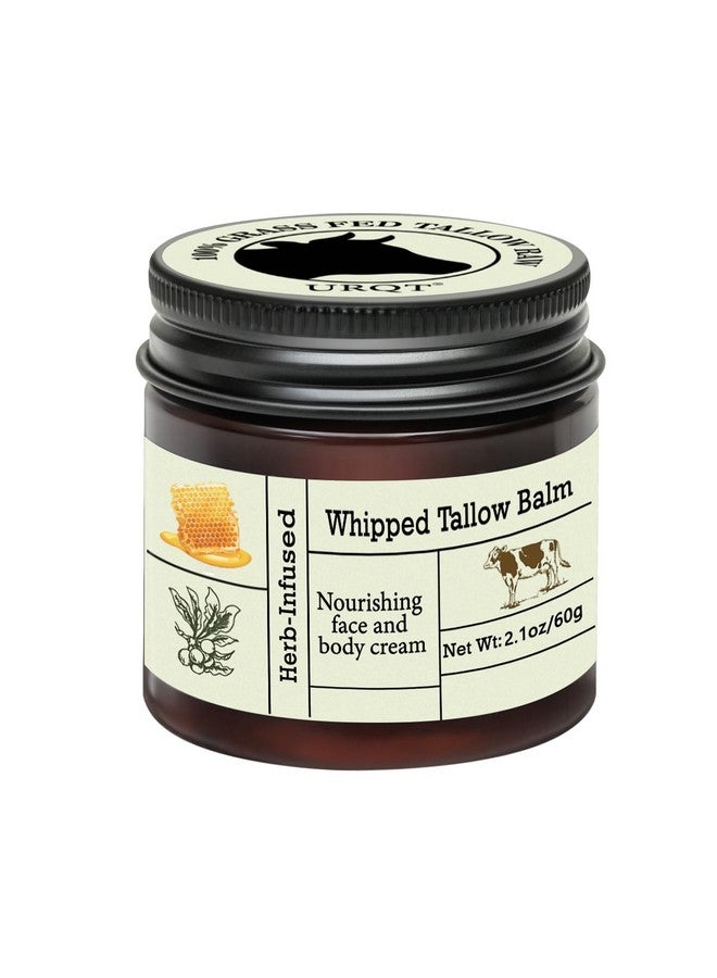 URQT BAISEN DIARY Beef Tallow For Skin - Natural Tallow and Honey Balm Face Moisturizer, Organic Grass-Fed Tallow, Deeply Nourishing Whipped Skin Balm for Face & Body, Moisturizing Cream for Dry Skin - Image 1