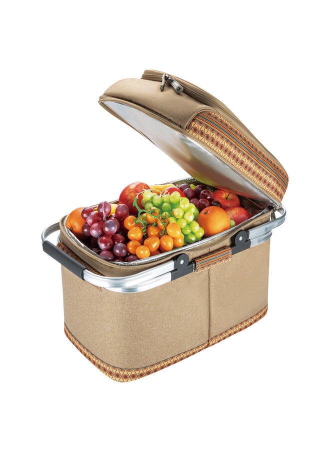 AL SANIDI Heat and cold insulated keeping bag for food and drinks, Food bag for Trips, Woody, Size 39*28*44 Cm  - Image 5