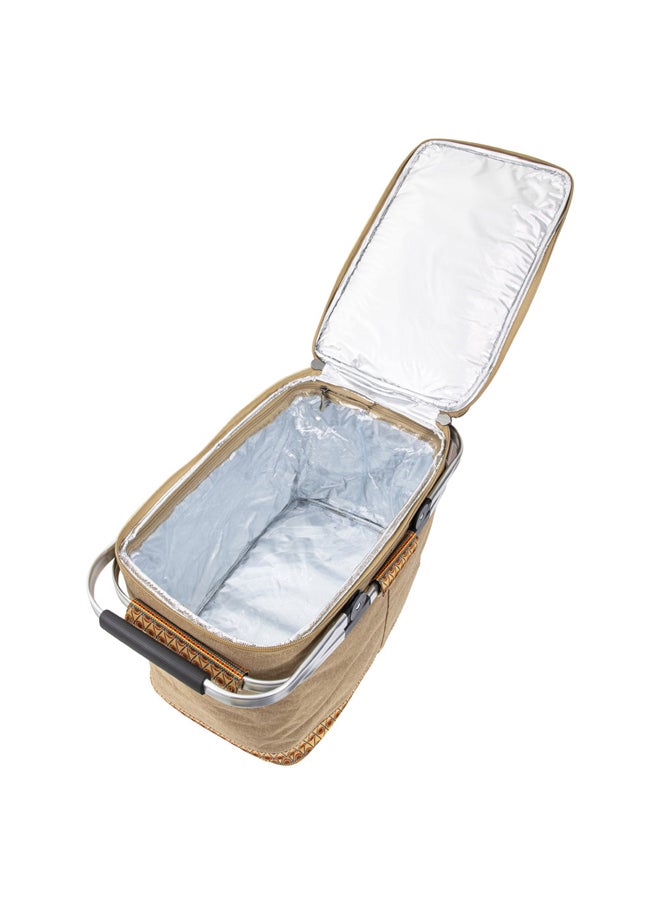 AL SANIDI Heat and cold insulated keeping bag for food and drinks, Food bag for Trips, Woody, Size 39*28*44 Cm  - Image 4