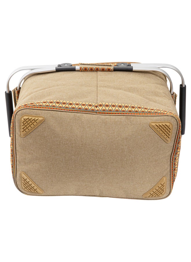 AL SANIDI Heat and cold insulated keeping bag for food and drinks, Food bag for Trips, Woody, Size 39*28*44 Cm  - Image 3