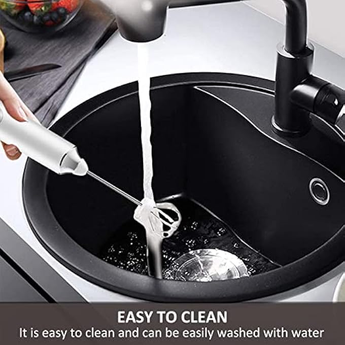 كاست ويف جهاز رغوة الحليب القابل لإعادة الشحن مع رأسين من الفولاذ المقاوم للصدأ و3 إعدادات للسرعة للحصول على لاتيه وكابتشينو وماتشا وشوكولاتة ساخنة مثالية - Image 4