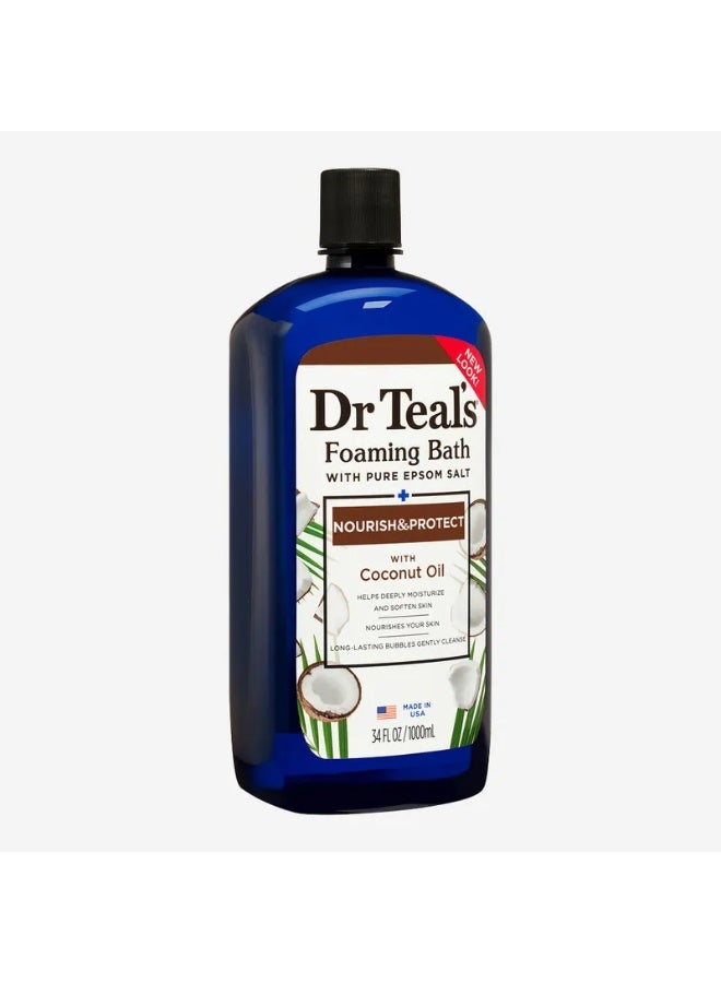 Dr Teal's Foaming Bath Coconut Oil 34 FL OZ - Image 2