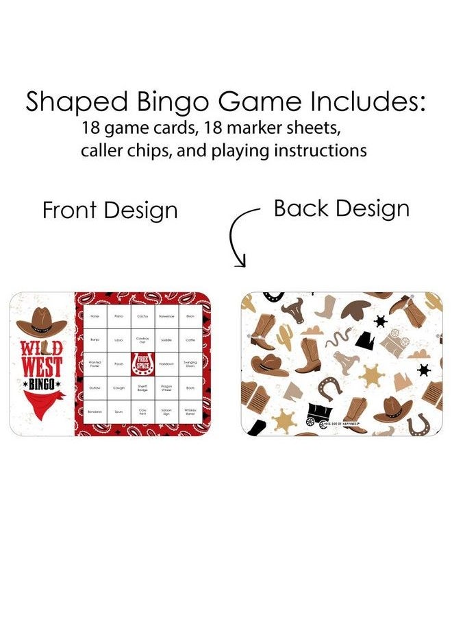 Big Dot of Happiness Western Hoedown Bar Bingo Cards And Markers Wild West Cowboy Party Bingo Game Set Of 18  - Image 4