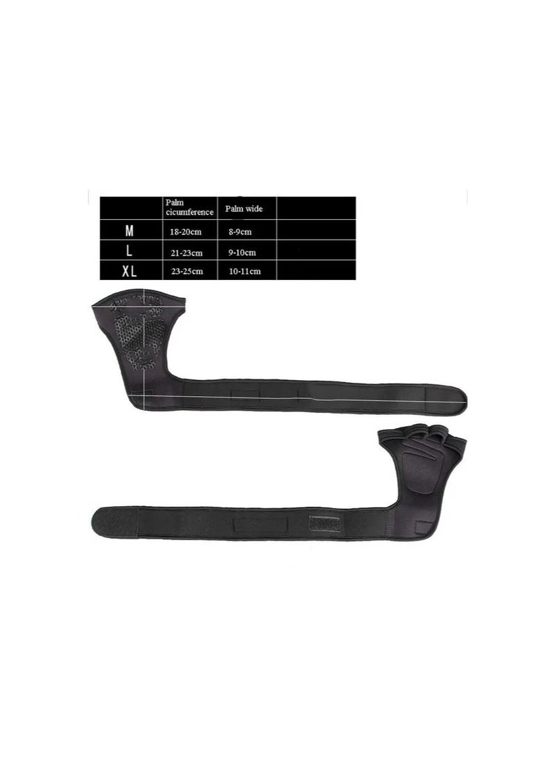 Generic - 1-Pair Weight Lifting Training Gloves,Fitness Sports Body Building Gloves,Gymnastics Grips Gloves,Gym Hand Palm Protector Gloves,Size L - Image 1
