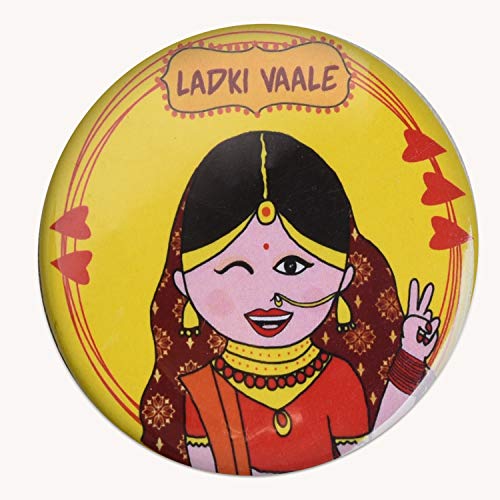 Papboo Ladke wale Ladki Wale combo, Team Groom and Team Bride Wedding Badges Glossy Finished for Groom and Bride (Pack of 30, 63 mm)… - Image 5